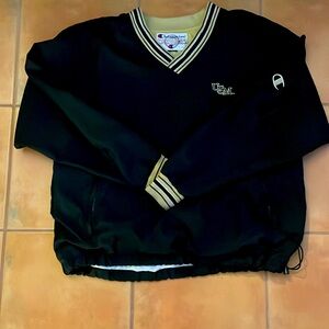 Champion Vintage 90s Mens XLarge Black Lined Pullover USM Windbreaker Jacket